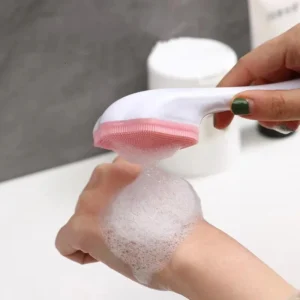 1PC Cat Claw Shape Manual Facial Cleansing Brush Gentle Soft Face Wash Brush Handheld Silicone Face Care Scrubber Exfoliator