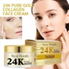 50ML Glow Collagen Cream With 24k Gold, Skin Brightening Face Moisturizer Serum Nicotinamide With Vitamin C Day Cream Skin Care